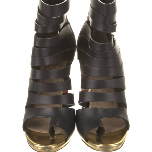 CHRISTIAN LOUBOUTIN Decoupata 120 Leather Gladiator Sandals - Picture 3 of 6
